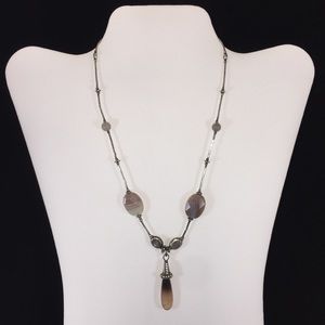 Silver Agate Necklace